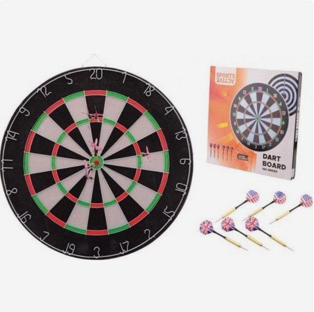 Dealzzz Dartbord Set - Compleet met 6 Darts - Klaar voor Gebruik