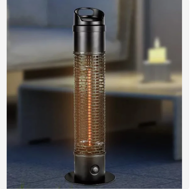 Dealzzz Staande Infrarood Terrasverwarmer - 67 cm - 360° Warmte - 1200W