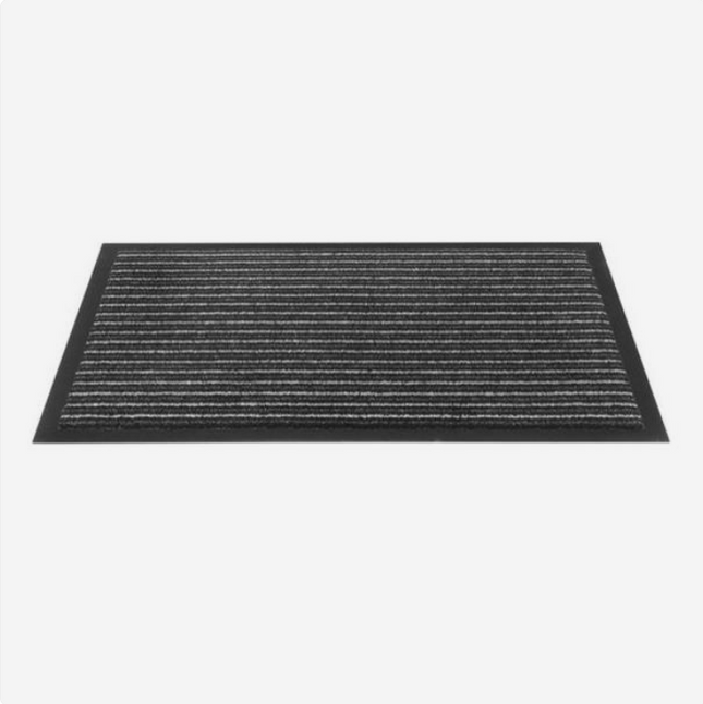 Benson Schoonloopmat XL - 90 x 150 cm - Antraciet Streep - Absorberend & Slipvast