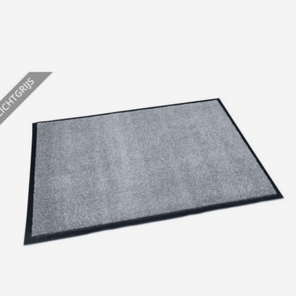 Benson Schoonloopmat XL - 90 x 150 cm - Lichtgrijs Uni - Absorberend & Slipvast