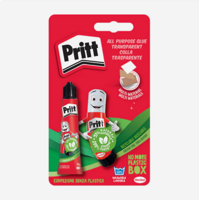Pritt Alleslijm Transparant - 20 gram - Oplosmiddelvrij