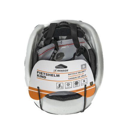 Benson Kinderfietshelm - Maat S (48-52 cm) - Zwart - Verstelbaar - Unisex