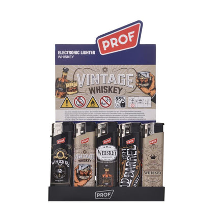 Prof Aansteker Whiskey Design - 50 Stuks - Voordeelverpakking