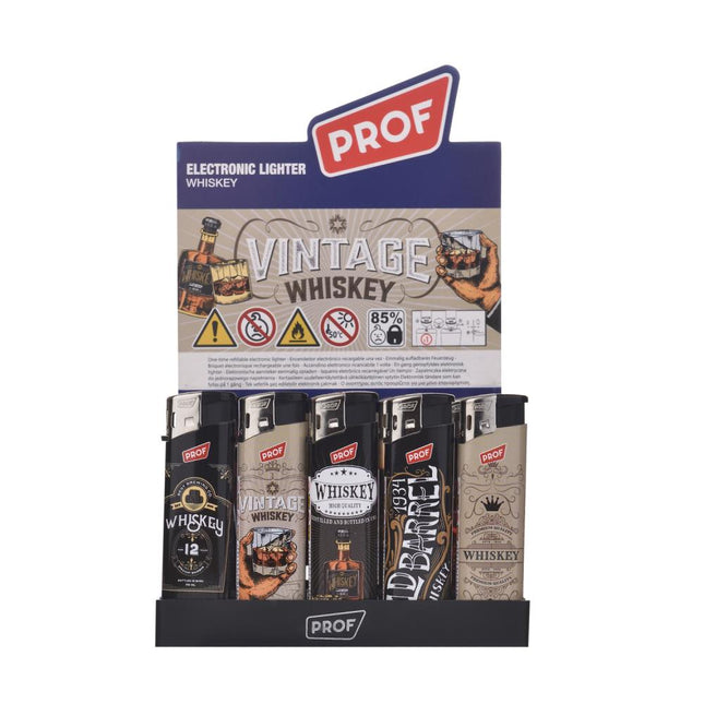 Prof Aansteker Whiskey Design - 50 Stuks - Voordeelverpakking