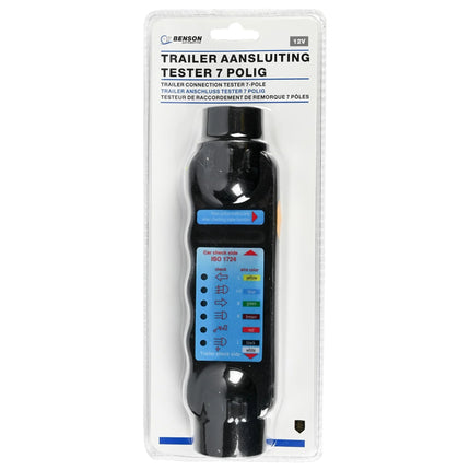 Benson Aanhanger Tester 7-Polig - 12 Volt - Voor Stekker en Doos