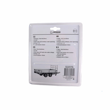 Benson Aanhangwagen Achterlicht | 18 LED | Vierkant | E11 Goedgekeurd