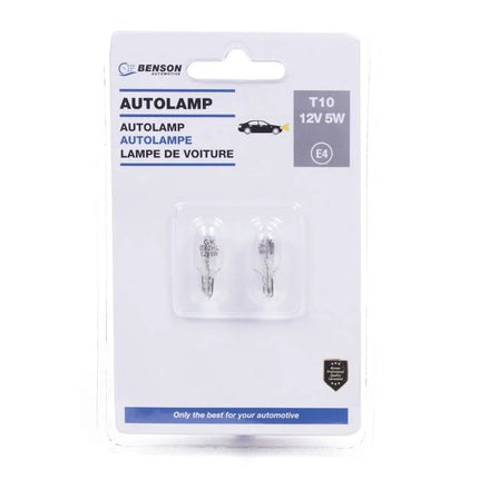 Benson Autolamp T10 | 12V | 5W | 2-Delig | Wit Licht