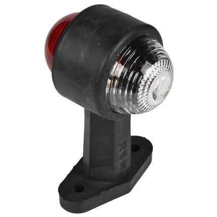 Benson Breedtelamp | Rubber op Steel | 125 mm | Rood/Wit | E-keur 12V