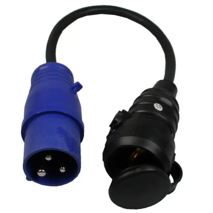 Benson Camping Adapter CEE 16A Mannetje naar Schuko Contrastekker – IP44