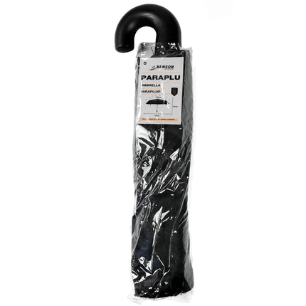 Benson Vouwparaplu – Compact & Draagbaar – Ø 95 cm – Inclusief Opberghoes – Zwart