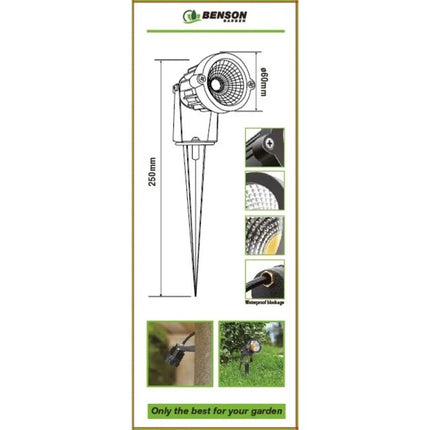 Benson Energiezuinige LED Tuinspot – 5W – Daglicht Wit – IP65