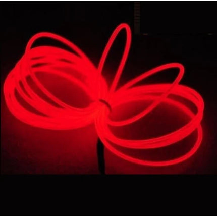 Benson Flexibele Neon Lichtdraad – 3 Meter – Rood – 3 Lichtmodi