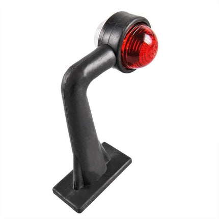 Benson Haakse Breedtelamp - Rubber Arm - 185 mm - Rood/Wit - 12V/24V