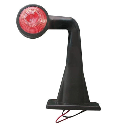Benson Haakse Breedtelamp - Rubber Arm - 185 mm - Rood/Wit - 12V/24V