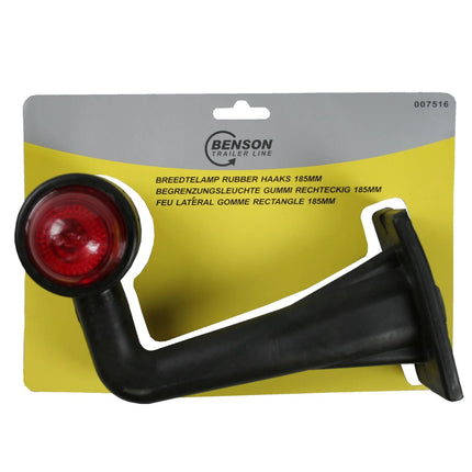 Benson Haakse Breedtelamp - Rubber Arm - 185 mm - Rood/Wit - 12V/24V