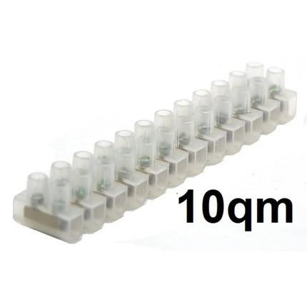 Benson Kroonsteenstrip 10 mm² - 10 stuks - 12 klemmen - Transparant Wit
