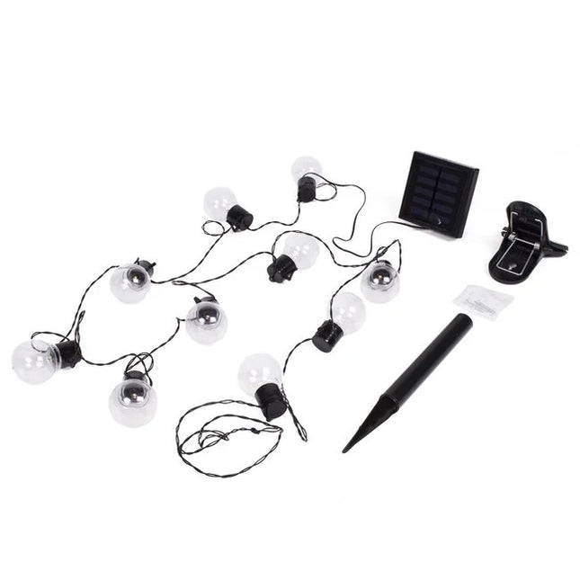 Benson Solar Lichtsnoer Buiten - 10 LED Bolletjes - 6 Meter - IP44