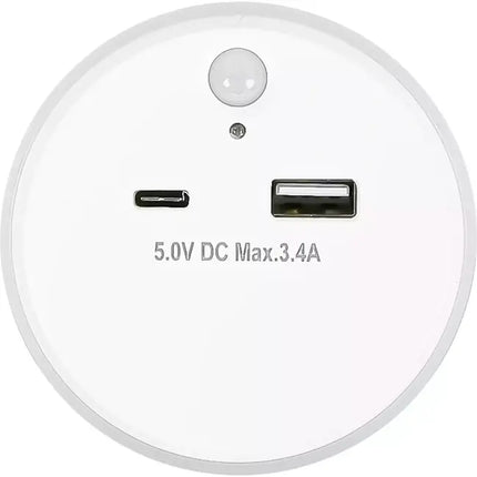 Benson Luxe Nachtlamp – USB-A & USB-C Fast Charge – PIR Bewegingssensor – Dag/Nacht-sensor – Warm Wit