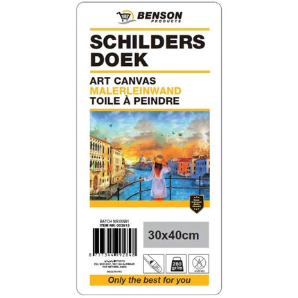 Benson Schildersdoek 30 x 40 cm - 100% Katoen - Dubbel Gesso
