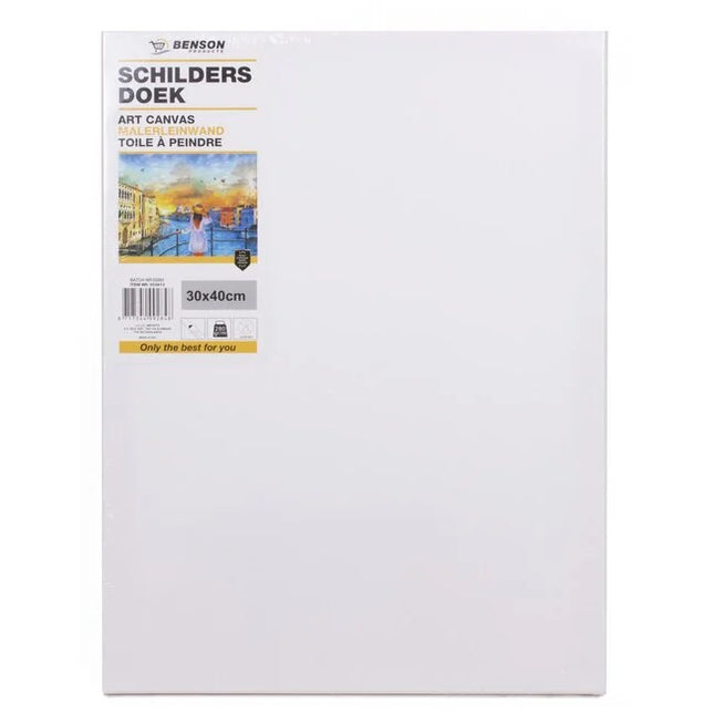 Benson Schildersdoek 30 x 40 cm - 100% Katoen - Dubbel Gesso