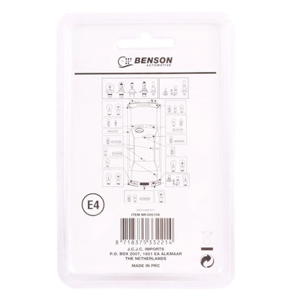 Benson Autolamp R10W - BA15s - 12V 10W - 2 Stuks