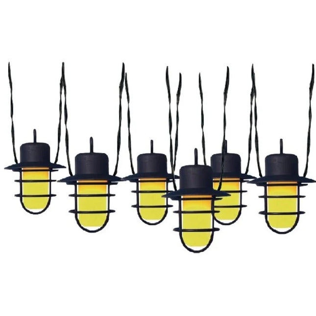 Benson Solar LED Lichtsnoer – Realistisch Vlameffect – 2 Meter – 10 Lantaarns
