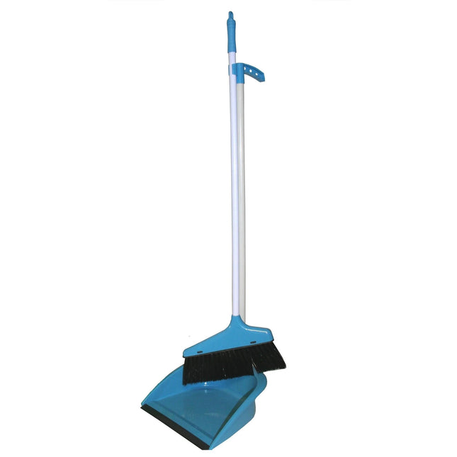 Stoffer en Blik Op Steel - Blauw