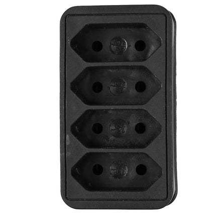 Benson Stekker Quattro – 4-voudige Verdeelstekker – Zwart – 2300 Watt