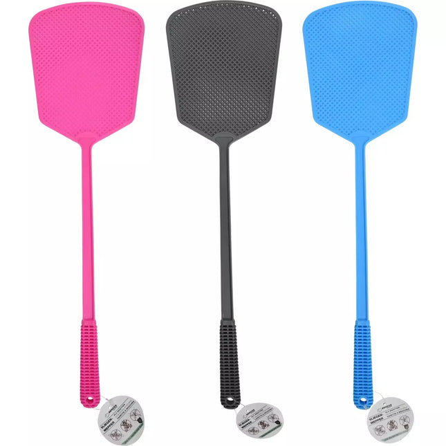 Vliegenmepper –  Grijs, Blauw of Roze