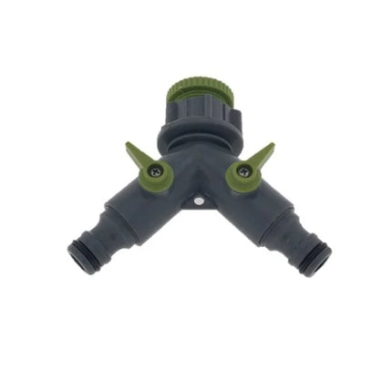 Benson 2-Weg Waterverdeler met Snelkoppeling - 1/2" & 3/4" - Apart Afsluitbaar