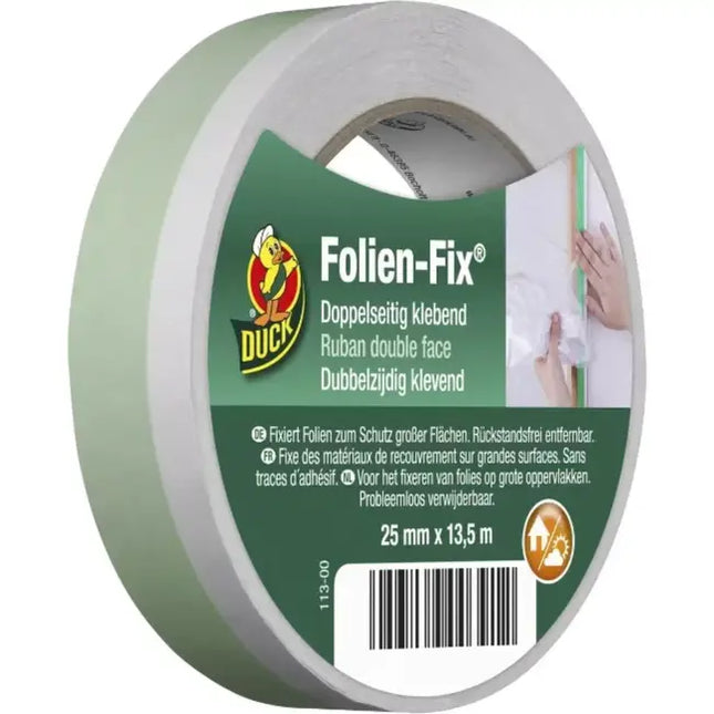 Duck Dubbelzijdige Tape voor Folie 25 mm x 13,5 m - Sterke Grip