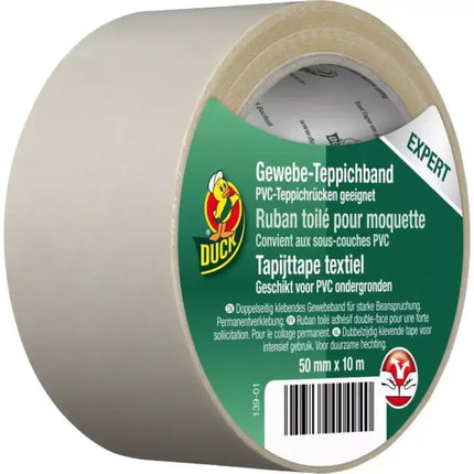 Duck Tapijttape Expert - 50 mm x 10 m - Sterke Textieltape