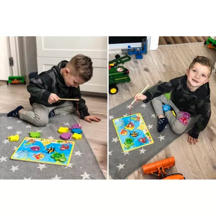 Kruzzel Visspel - Educatieve Houten Puzzel met Magneet