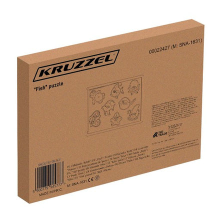 Kruzzel Visspel - Educatieve Houten Puzzel met Magneet