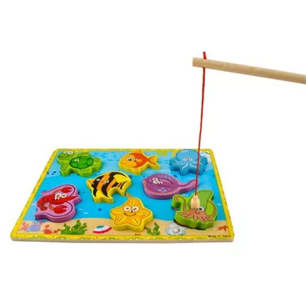 Kruzzel Visspel - Educatieve Houten Puzzel met Magneet