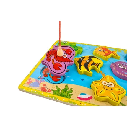 Kruzzel Visspel - Educatieve Houten Puzzel met Magneet