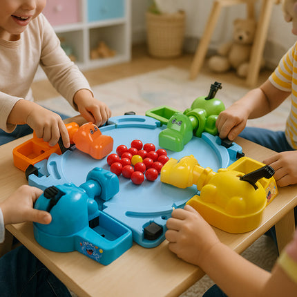 Iso Trade Hungry Hippos - Educatief Behendigheidsspel voor Kinderen