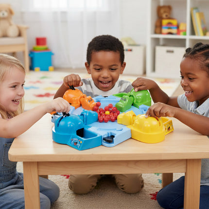 Iso Trade Hungry Hippos - Educatief Behendigheidsspel voor Kinderen