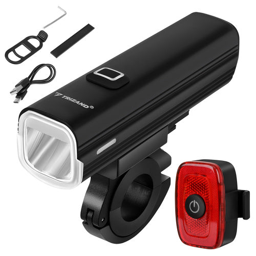 Trizand LED Fietsverlichting Set - 1000lm - USB-C - Powerbank
