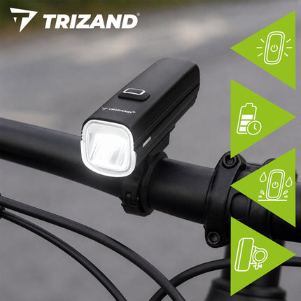 Trizand LED Fietsverlichting Set - 1000lm - USB-C - Powerbank