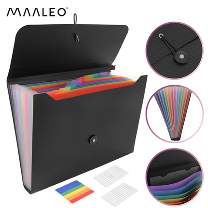 Maaleo Documentenmap A4 - 13 Vakken - Accordeon Organizer - Zwart