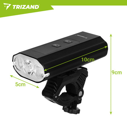 Trizand LED Fietsverlichtingsset - 1300 lm - Met Powerbank - USB-C