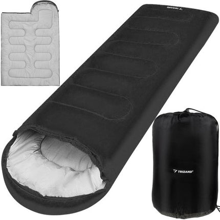 Trizand 2-in-1 Slaapzak - Mummy Model - 210 cm - Zwart/Grijs