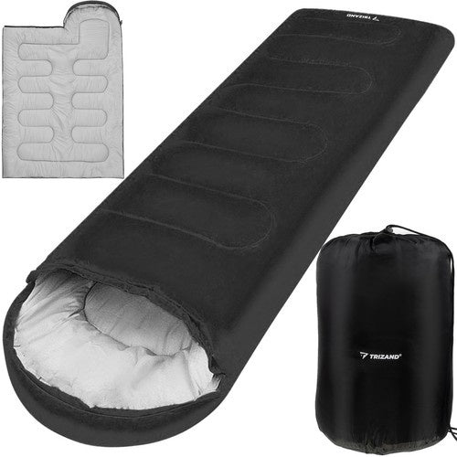 Trizand 2-in-1 Slaapzak - Mummy Model - 210 cm - Zwart/Grijs