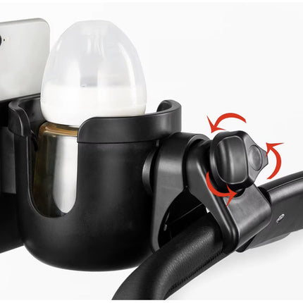 2-in-1 Bekerhouder & Telefoonhouder voor Kinderwagen