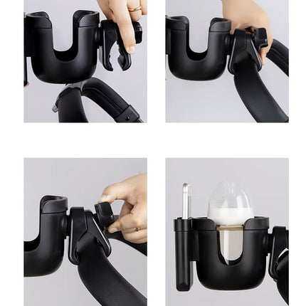 2-in-1 Bekerhouder & Telefoonhouder voor Kinderwagen