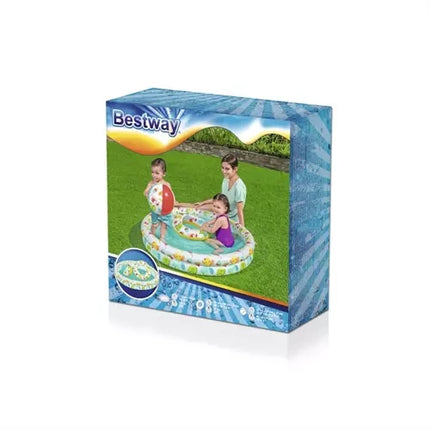 Bestway 3-in-1 Opblaasbaar Zwembad - Met Bal en Zwemband - 122 x 20 cm