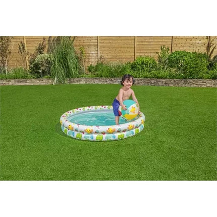 Bestway 3-in-1 Opblaasbaar Zwembad - Met Bal en Zwemband - 122 x 20 cm