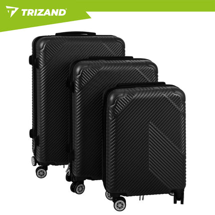 Trizand Kofferset 3-delig - Hardcase ABS - 39L, 70L & 99L - Zwart