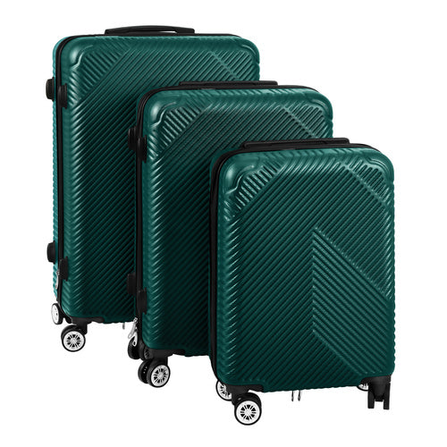 Trizand 3-delige Kofferset - Groen - ABS Reisbagage - S, M, L